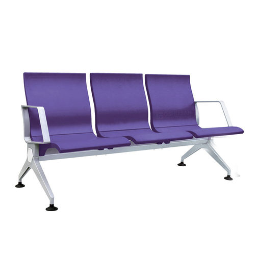 Диванчик для залов ожидания -  SJ9065 - Foshan Oshujian Furniture Manufacturing Co., Ltd - с подлокотниками / с высокой спинкой / 3 места