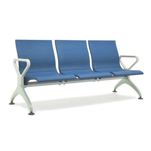 Диванчик для залов ожидания - SJ9075 - Foshan Oshujian Furniture Manufacturing Co., Ltd - с подлокотниками / с высокой спинкой / 3 места