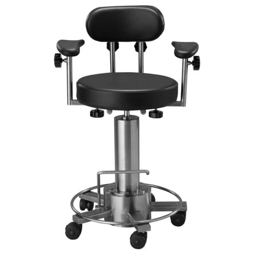 Кресло хирурга с регулируемой высотой - Levitate HD - Palakkad Surgical Industries - мобильное / гидравлическое / из нержавеющей стали