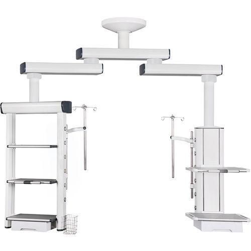 Потолочный двойные медицинские консоли - SX-211 - Jiangsu Suxin Medical Equipment - для операционной / шарнирный / ротационный