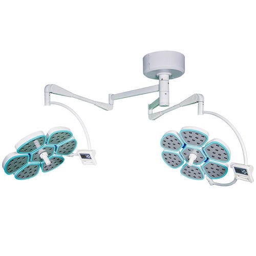 Потолочный хирургический светильник - SX-II 6/6 - Jiangsu Suxin Medical Equipment - светодиодный / для операционного зала / 2 штатива