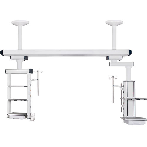 Потолочный двойные медицинские консоли - SX-215 - Jiangsu Suxin Medical Equipment - для операционной / ротационный / 2 штатива