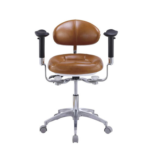 Табурет для стоматологии - SV037 - Tangshan UMG Medical Instrument - с регулируемой высотой / на роликах / со спинкой