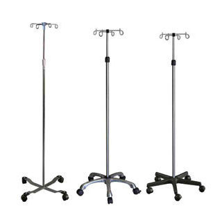 Стойка для сыворотки на роликах - PS-SST17 - Hengshui Plus Medical Devices Technology Co., Ltd. - 4 крюка
