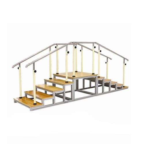 Лестница для реабилитации прямой мостик - KD-FTI-04 - Changzhou KonDak Medical Rehabilitation Equipment - 2 поручня / с рампой