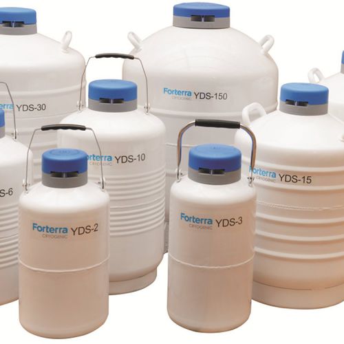 Контейнер для лабораторий - YDS-10-80 - Qingdao Forterra Gas - для биологических проб / из алюминия / с жидким азотом
