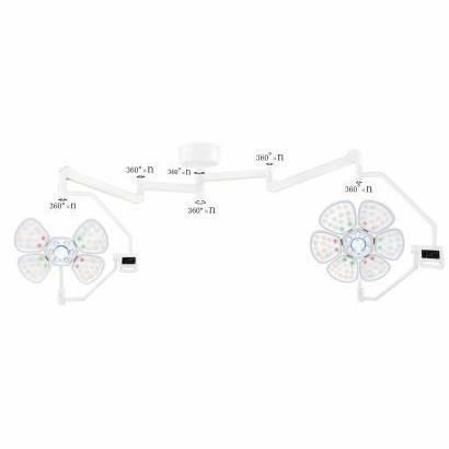 Потолочный хирургический светильник - FY-LED6+4 - Jiangsu Fuyou Medical - светодиодный / для операционного зала / 2 штатива