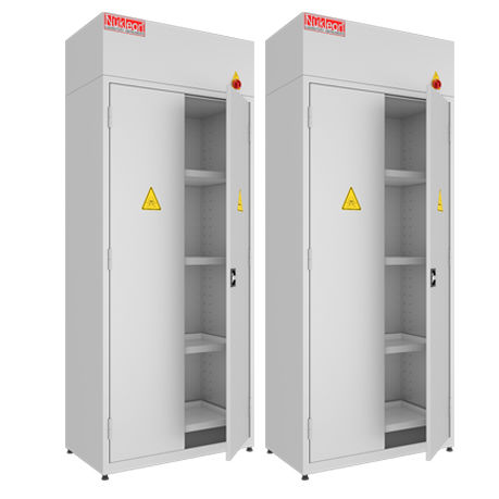 Шкаф для химических продуктов - NKS - Nükleon laboratory Equipments - с полкой / с дверью / серый