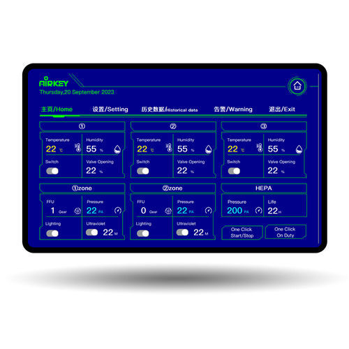 Устройство управления для измерения температуры - Airkey Envirotech Co., Ltd. - влажности / для мониторинга / с сенсорным экраном
