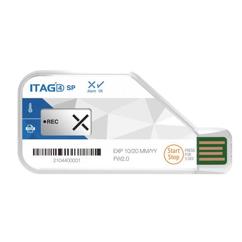 Регистратор данных для измерения температуры - ITAG 4 SP - DGP Intelsius GmbH - для фармацевтических продуктов / для изделий, чувствительных к теплу / для биологических проб