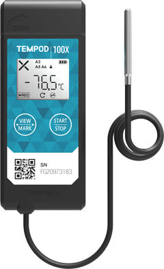 Регистратор данных для измерения температуры - TEMPOD 100X - DGP Intelsius GmbH - для фармацевтических продуктов / для изделий, чувствительных к теплу / USB