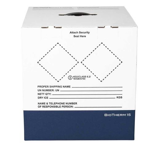 Коробка для упаковки для биологических проб - BioTherm 15 - DGP Intelsius GmbH - транспортная / из бумаги / с контролируемой температурой для продуктов крови