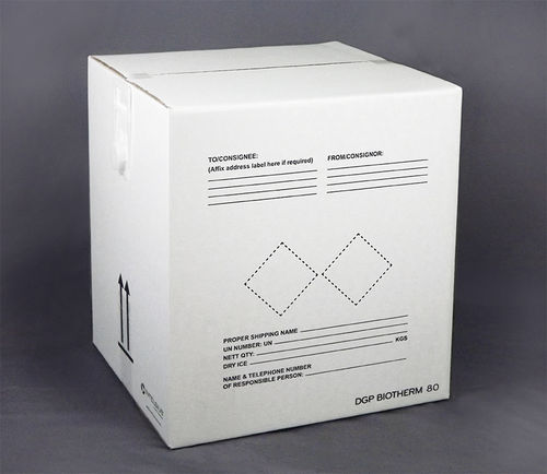 Коробка для упаковки для фармацевтических продуктов - BIOTHERM 80 - DGP Intelsius GmbH - для биологических проб / транспортная / для изделий, чувствительных к теплу