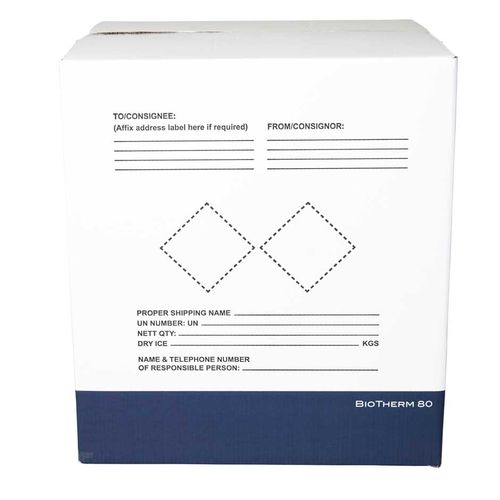 Коробка для упаковки для биологических проб - BioTherm 80 - DGP Intelsius GmbH - транспортная / из бумаги / с контролируемой температурой для продуктов крови
