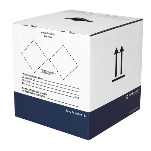 Коробка для упаковки для фармацевтических продуктов - BIOTHERM 15 - DGP Intelsius GmbH - для биологических проб / транспортная / для изделий, чувствительных к теплу