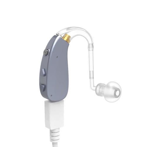 Слуховой аппарат BTE, open fit - EN-T201A - Guangdong ENNO Technology - перезаряжаемый / снижение уровня шума / бежевый