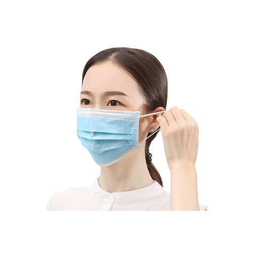 Xирургическая маска из полипропилена - Decheng Medical - для взрослых / упаковка 20 штук / синяя