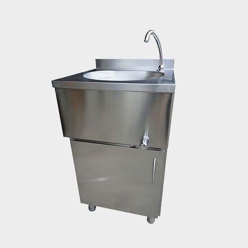 Медицинская кухонная раковина - Rinox S.r.l. - 1 место / из нержавеющей стали / настенная