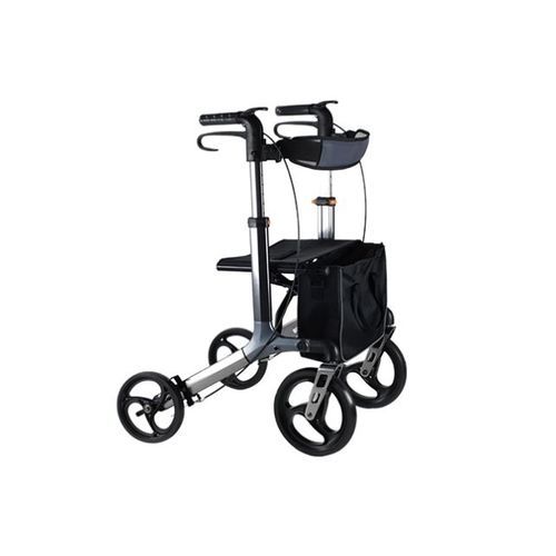 4-колесный ролятор - LR001 - Foshan Medco Medical equipment Co., Ltd. - алюминиевая рама / с корзиной / с регулируемой высотой