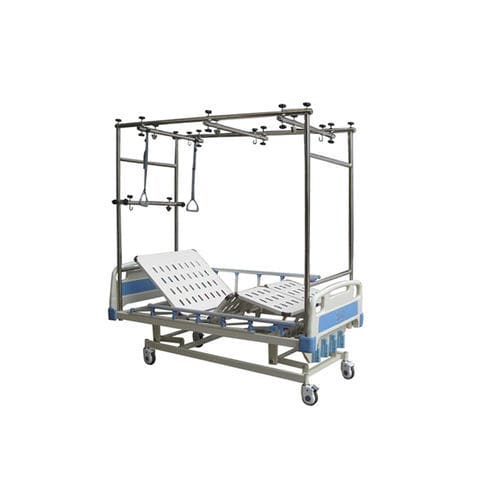 Кровать для больниц - M401 - Foshan Medco Medical equipment Co., Ltd. - ручная / с регулируемой высотой / на роликах