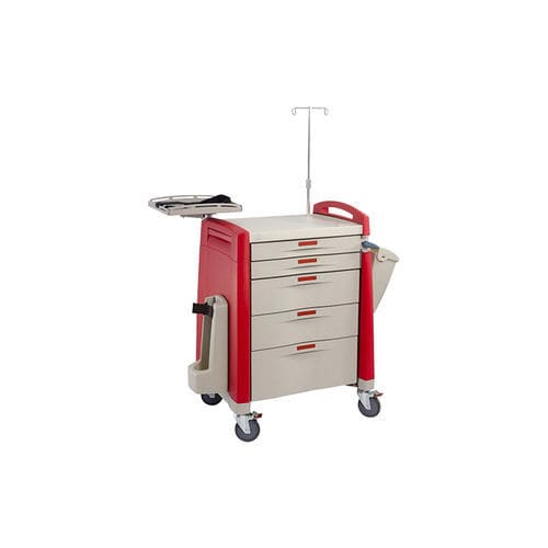 Медицинская тележка - T078 - Foshan Medco Medical equipment Co., Ltd. - для дефибриллятора / для медицинского ухода / мусорный контейнер