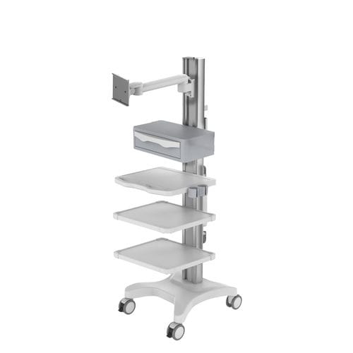 Тележка для эндоскопии - Surgical trolley - Endoso Life Technology - с полкой / мобильная
