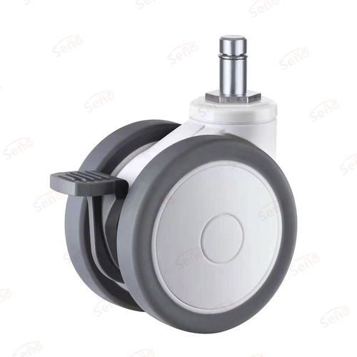 Колесо для медицинской тележки - ME04-03D-100TPRG - Zhongshan Seño Casters and Wheels Man Co.,Ltd - с тормозом / поворотный