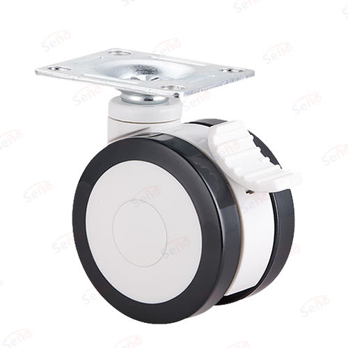 Колесо из полипропилена - ME01-01D-75PUB - Zhongshan Seño Casters and Wheels Man Co.,Ltd - с тормозом / поворотный