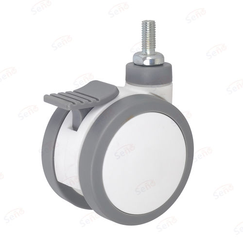 Колесо для больничной кровати - ME03-02D-100TPRG - Zhongshan Seño Casters and Wheels Man Co.,Ltd - с тормозом / поворотный