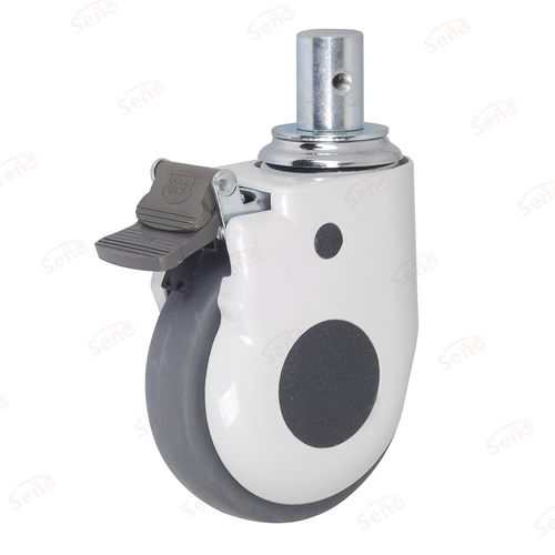 Колесо для больничной кровати - HB01-03D-125TPR-G - Zhongshan Seño Casters and Wheels Man Co.,Ltd - из полипропилена / с тормозом / поворотный