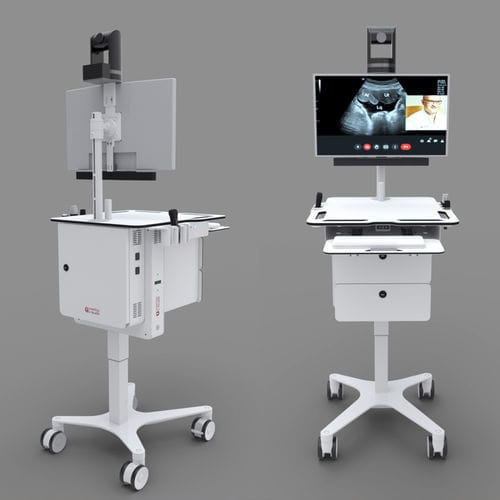 Телемедицинская тележка для видеоконференций - Comitas e- Health - на аккумуляторе / с ЭКГ / со стетоскопом