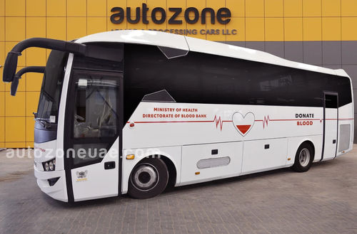 Передвижной медицинский пункт для взятия пробы крови - D6AB-D - AUTO ZONE ARMOR AND PROCESSING CARS L.L.C - автобус / дизельный / механический