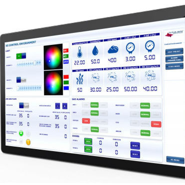 Панель управления для измерения температуры - Xe Control Environment™ - Techlab Works - влажности / дифференциального давления / для станций подачи медицинских газов