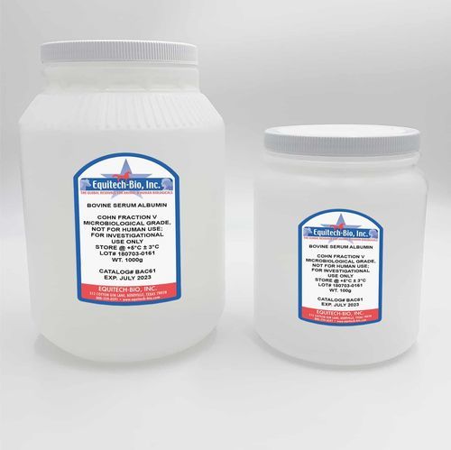 Реактив бычий сывороточный альбумин - BAC61 series - Equitech-Bio, Inc. - для микробиологии / ткани / в форме порошка