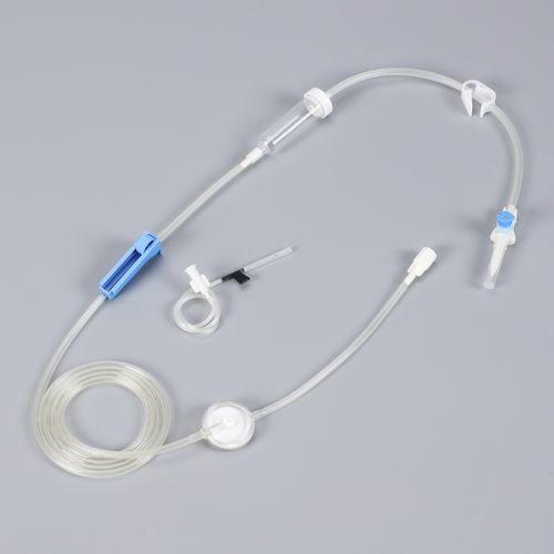 Комплект для перфузии с капельной камерой - Zhejiang Runqiang Medical Instruments - с краном / с фильтром для предотвращения загрязнения частицами / с гемостатическим клапаном