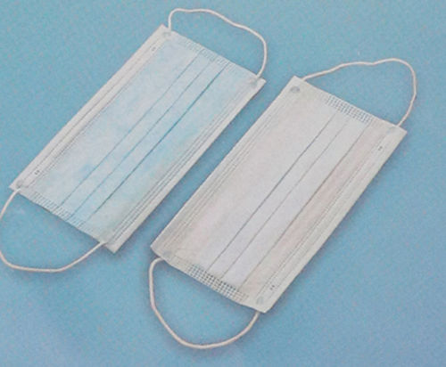 Xирургическая маска для взрослых - 1050 - Rongbo Medical - синяя / трехслойная