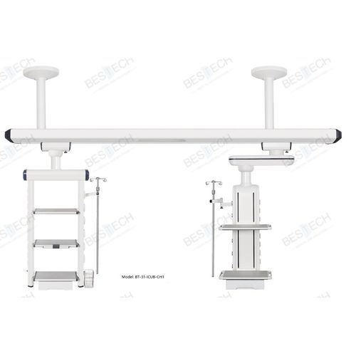 Потолочный медицинская консоль-балка - BT-31-ICU-CH1 - Bestech Technologies Co., Ltd - для интенсивной терапии / для операционной / 2 штатива
