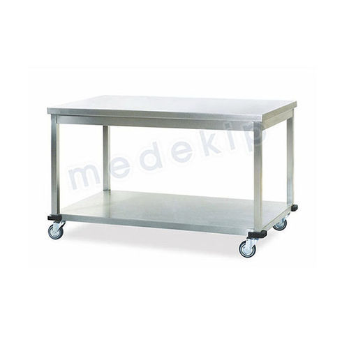 Прямоугольный рабочий стол - MED 1075 - 1097 - Medekip Medical - ручной / на роликах