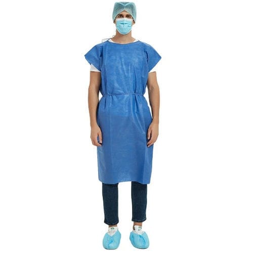 Халат для посетителей унисекс - P3061 - Xiantao S&J Protective Products - L / для одноразового применения / синий