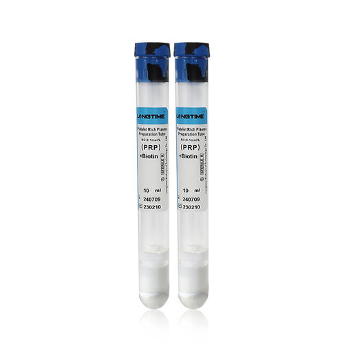 Пробоотборная трубка для плазмы, обогащенной тромбоцитами - PRP-10ml-Biotin - Zhuhai Longtime Biological Technology Co., Ltd. - цилиндрическая / плазменная / для клеток