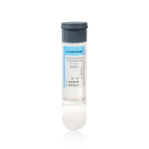 Пробоотборная трубка для плазмы, обогащенной тромбоцитами - LT-PRP-30ml - Zhuhai Longtime Biological Technology Co., Ltd. - цилиндрическая / крови / для клеток