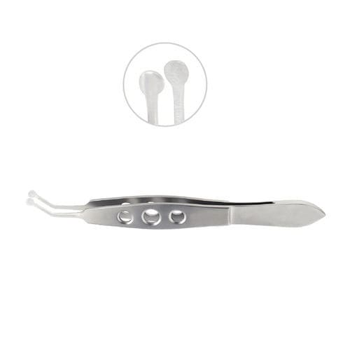Зажим для офтальмологии - SM-0724 - Stellmacher Instruments - щипцы Твида / изогнутый / из нержавеющей стали