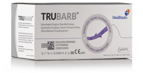 Шовный материал рассасывающийся - Trubarb - Healthium Medtech - для общей хирургии / 4-0 / 1