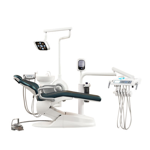 Стоматологическая установка с электрическим креслом - M3  - Foshan Safety Medical Equipment Co., Ltd. - с гибким подголовником / с аппаратом для гигиены / с держателем инструментов