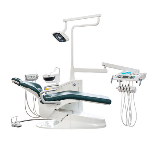 Стоматологическая установка с электрическим креслом - M8+  - Foshan Safety Medical Equipment Co., Ltd. - с гибким подголовником / с аппаратом для гигиены / с держателем инструментов