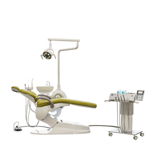 Стоматологическая установка с электрическим креслом - M9  - Foshan Safety Medical Equipment Co., Ltd. - с гибким подголовником / с аппаратом для гигиены / с держателем инструментов
