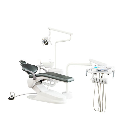 Стоматологическая установка с электрическим креслом - M1+ - Foshan Safety Medical Equipment Co., Ltd. - с гибким подголовником / с аппаратом для гигиены / с держателем инструментов