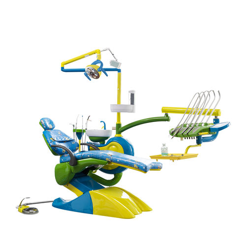 Стоматологическая установка с электрическим креслом - M10 - Foshan Safety Medical Equipment Co., Ltd. - с гибким подголовником / с аппаратом для гигиены / с держателем инструментов
