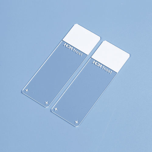 Клейкое предметное стекло для микроскопа - HDAS003 series - Jiangsu Huida Medical Instruments - с цветным покрытием / силан