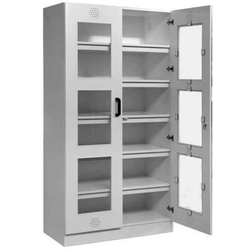 Шкаф для больниц - AA220V - Ecosafe - с распашной дверцей / из нержавеющей стали / 2 дверцы